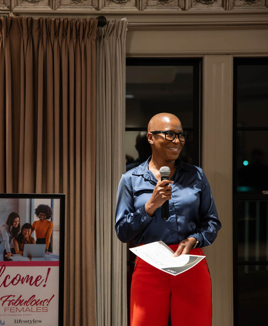 Dr. Bonita “Bo” Best speaking at the 40 Fabulous Females celebration