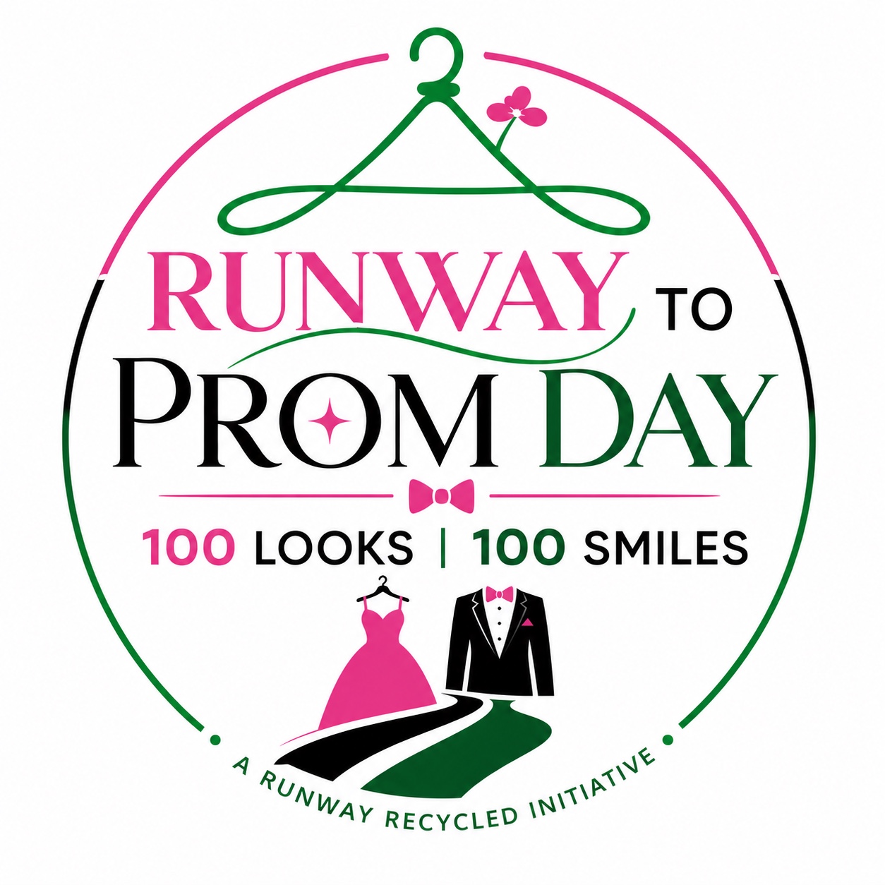 Runway to Prom Day logo — 100 Looks, 100 Smiles