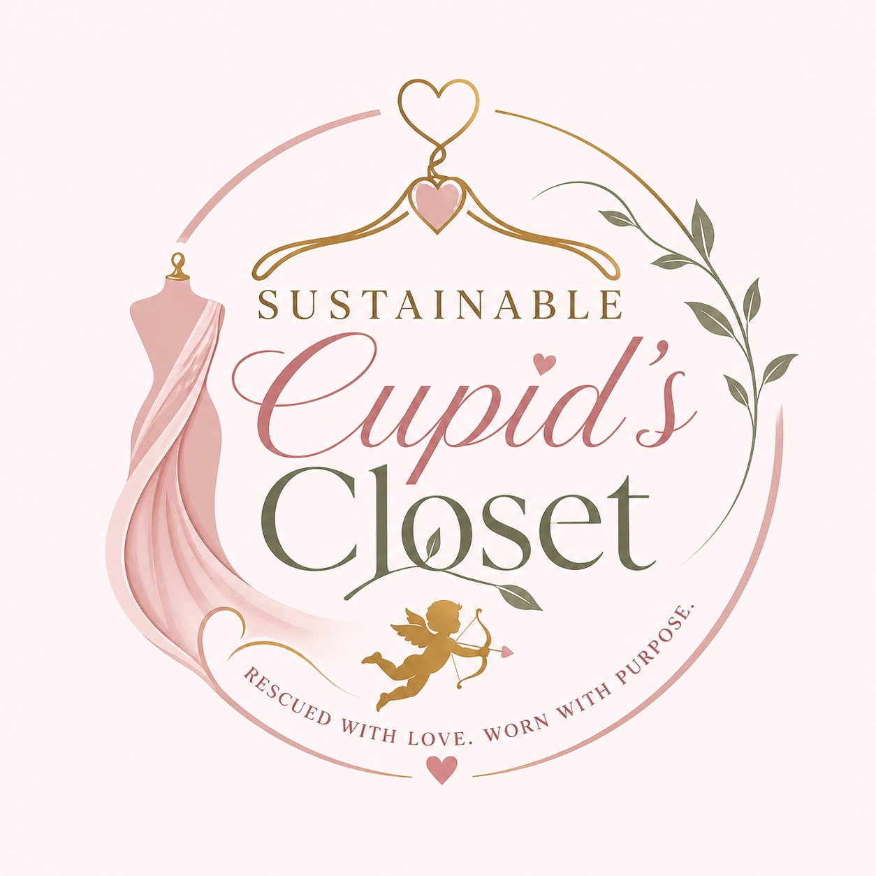 Sustainable Cupid's Closet logo — Rescued With Love. Worn With Purpose.